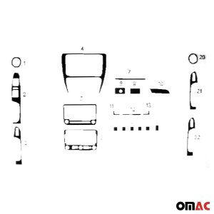 Volkswagen Jetta Dashboard Kit - Omac - 22 Pcs. - Wooden - '11-'16
